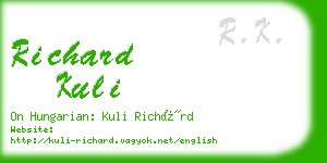 richard kuli business card